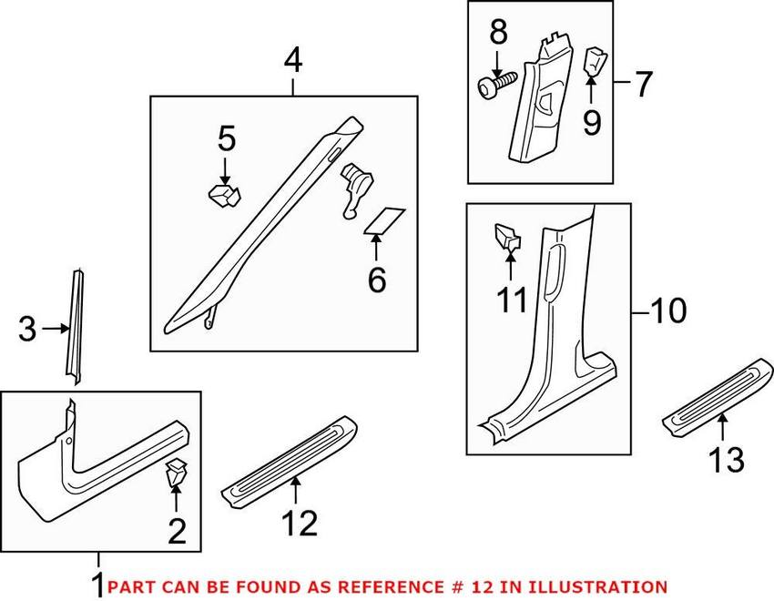 Audi Door Sill Plate - Front Passenger Side 80A8533749B9